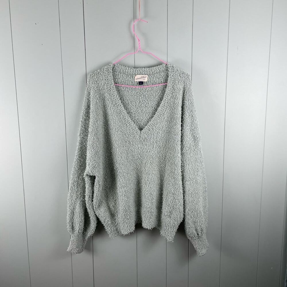 Universal Thread shaggy textured v-neck sweater